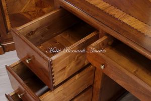 Classic style inlaid study desk handcrafted in solid wood